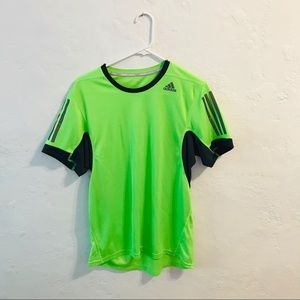 Men’s Adidas dry-fit neon green workout top